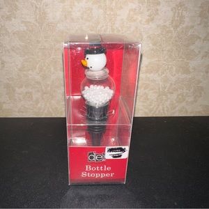 Dei snowman bottle stopper NIB